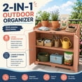 thumbnail image 5 of Ktaxon Brown PVC Outdoor Storage Cabinet, Weatherproof Patio Tool Organizer with Shelves for Garden Yard, 5 of 15
