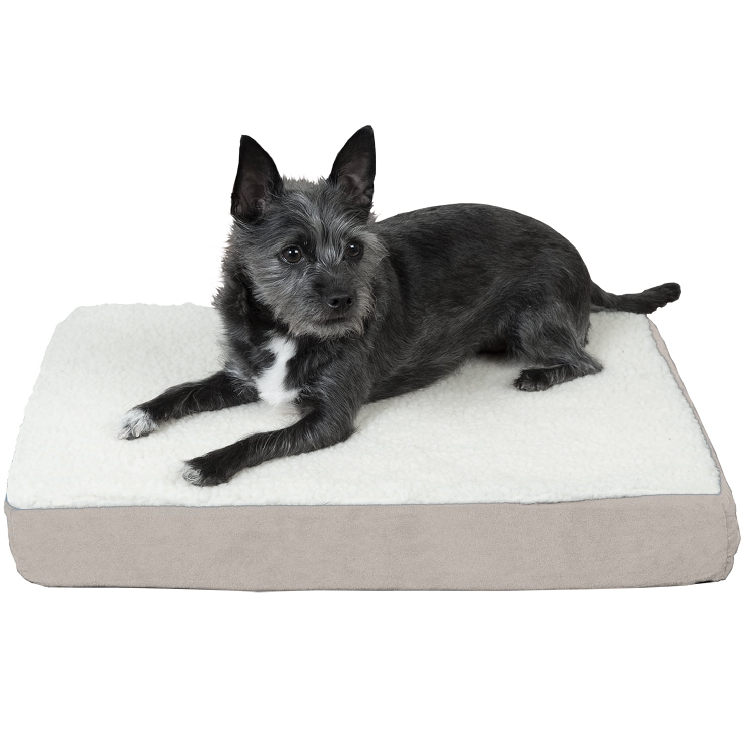 FurHaven Pet Dog Mattress Deluxe Orthopedic Sherpa Pet Bed Mattress