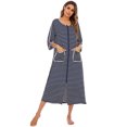thumbnail image 3 of Vestido de noche para mujer, camisones a media pantorrilla, ropa de salón informal suelta Irfora Aqua/Extragrande, 3 of 7