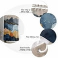 thumbnail image 5 of Extra Long Shower Curtain 72x96 Inch, Navy Blue Brown Shower Curtain Waterproof Bathroom Decor Vintage Modern Artwork Abstract Fabric Bath Curtain Set Accessories with Hooks, 5 of 6