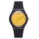 thumbnail image 1 of Reloj redondo simple de la correa del silicón del reloj de pulsera del cuarzo negro ocasional de moda, 1 of 5