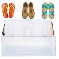 thumbnail image 3 of Shoe Box Transparent Plastic Shoe Storage Box Foldable Shoes Case Holder Shoebox Drawer Shoes Organizer Boxes 33*20*12cm, 3 of 7