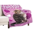 thumbnail image 2 of Cat Blanket Cute Pink Cat for You Print Throw Blankets for Couch Sofa Bed Lightweight Soft Cozy Fleece Plush Warm Flannel Bedding Blanket Cat Lover Gifts for Baby Boys Girls Kids Women 50"x60", 2 of 6