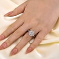 thumbnail image 3 of Veda Jewel 1.5 Ct Radiant Cut Engagement Ring for Women – 14K White Gold Plated Solitaire Lab-Created Diamond with Prong Setting – Elegant Ring for Wedding or Anniversary, 3 of 3