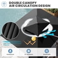 thumbnail image 4 of Crestlive Products 9 ft x 11 ft Rectangle Outdoor Patio Umbrella Cantilever, 360° Rotation, Outdoor Large Offset Umbrella for Patio, Pool, Deck, Black, 4 of 9