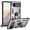 Silver, variant on For Google Pixel 7 Shockproof Hybrid Dual Layer PC + TPU with Ring Stand Metal Kickstand Heavy Duty Armor Shell Phone Case Cover by Xpression - Black