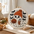 thumbnail image 4 of Halloween Punch Needle Kit with Black Cat and Ghost Design, Spooky Embroidery Craft for Beginners, Cute Fall Home Decor Gifts for Adults, 1 Set, 4 of 4