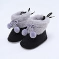thumbnail image 5 of Infant Baby Girl Winter Warm Plush Half Boots Soft Sole Shoes 0-18M, 5 of 6