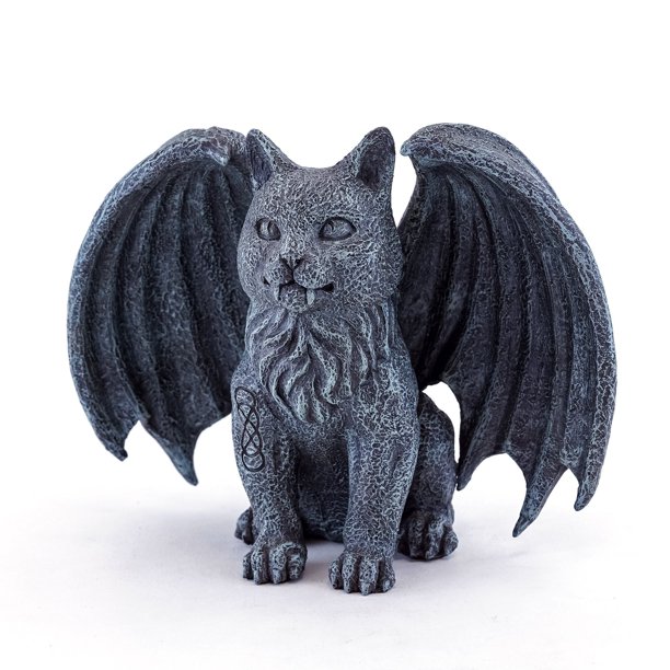 Miniature Fairy Garden Large Cat Gargoyle With Celtic Infinity Knot Tattoo Walmart Com Walmart Com