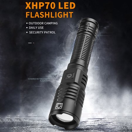 Lampe Plongée Rechargeable XHP70 LED – 10 000 Lumens, 4 Modes, IPX8 100 M, Alliage Alu, Sans Batterie, Pour Plongée Et Apnée