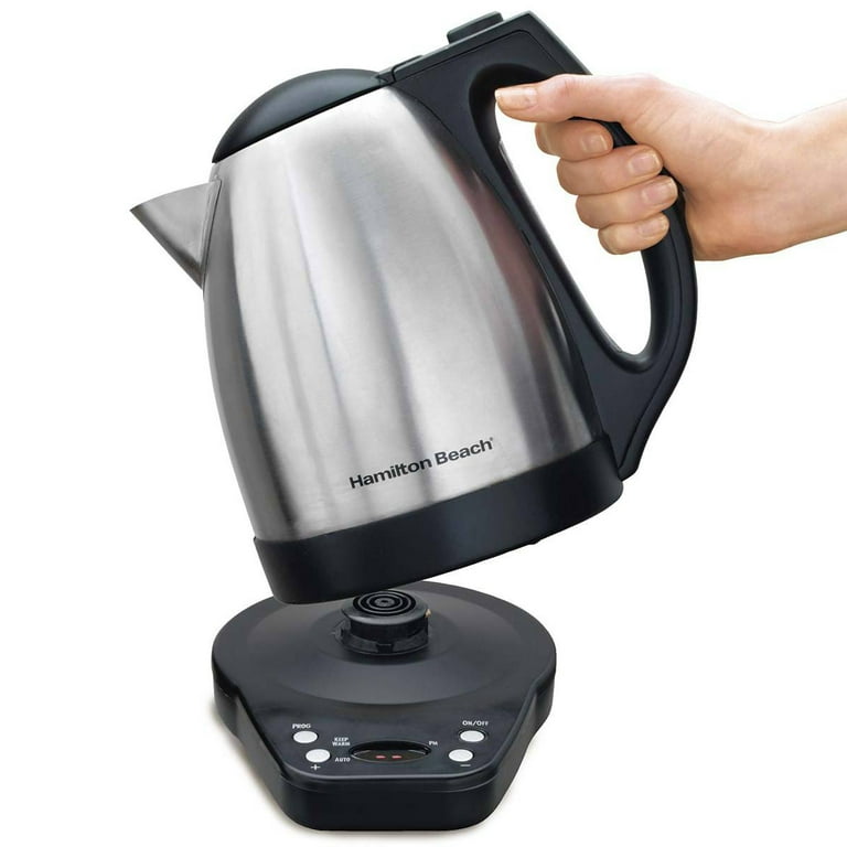 Hamilton Beach 1 Liter Electric Kettle, Stainless Steel and Black, New