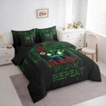 thumbnail image 3 of Manfei Sleep Play Repeat Twin Bedding Sets 7-Piece for Teens, Black Green Gamepad Bedding Comforter Set, Neon Abstract Reversible Sheet Sets, Lightweight Room Decor, 3 of 7