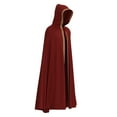 thumbnail image 4 of Hvyesh Renaissance Hooded Cape Vintage Medieval Cloak with Hood Halloween Costume, 4 of 4