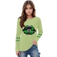 thumbnail image 3 of Blusas y camisas de manga larga con cuello redondo, moda del Día de San Patricio, blusa informal con estampado bonito de manga larga para niños y niñas., 3 of 5