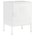 thumbnail image 1 of Bouclair White Metal Locker Side Table, 1 of 10