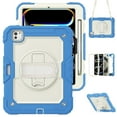 thumbnail image 1 of XYX For iPad Pro 11 inch Case 2024 (M4), 360 Rotating Shockproof Cover with Stand, Screen Protector, Shoulder Strap, Cream Navy, 1 of 7