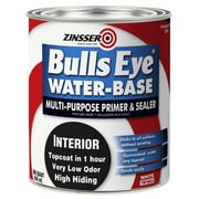 White, Zinsser Bulls Eye Water-Based Primer, Quart, 2 Pack