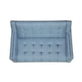 thumbnail image 6 of Noble House Laiah Mid Century Modern Fabric Tufted Loveseat, Blue, 6 of 7