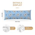 thumbnail image 3 of Body Pillow Cover Gray Blue Koala Print Body Pillow Cases With Zipper Soft Breathable Smooth Skin Friendly Long Pillow Case 20 X 5 Inches 1 Pcs, 3 of 3