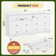 thumbnail image 4 of Vineego 6-Drawer Wide Dresser - Classic Traditional Double Dresser with Deep Storage,Cream White Finish for Bedroom, 4 of 8