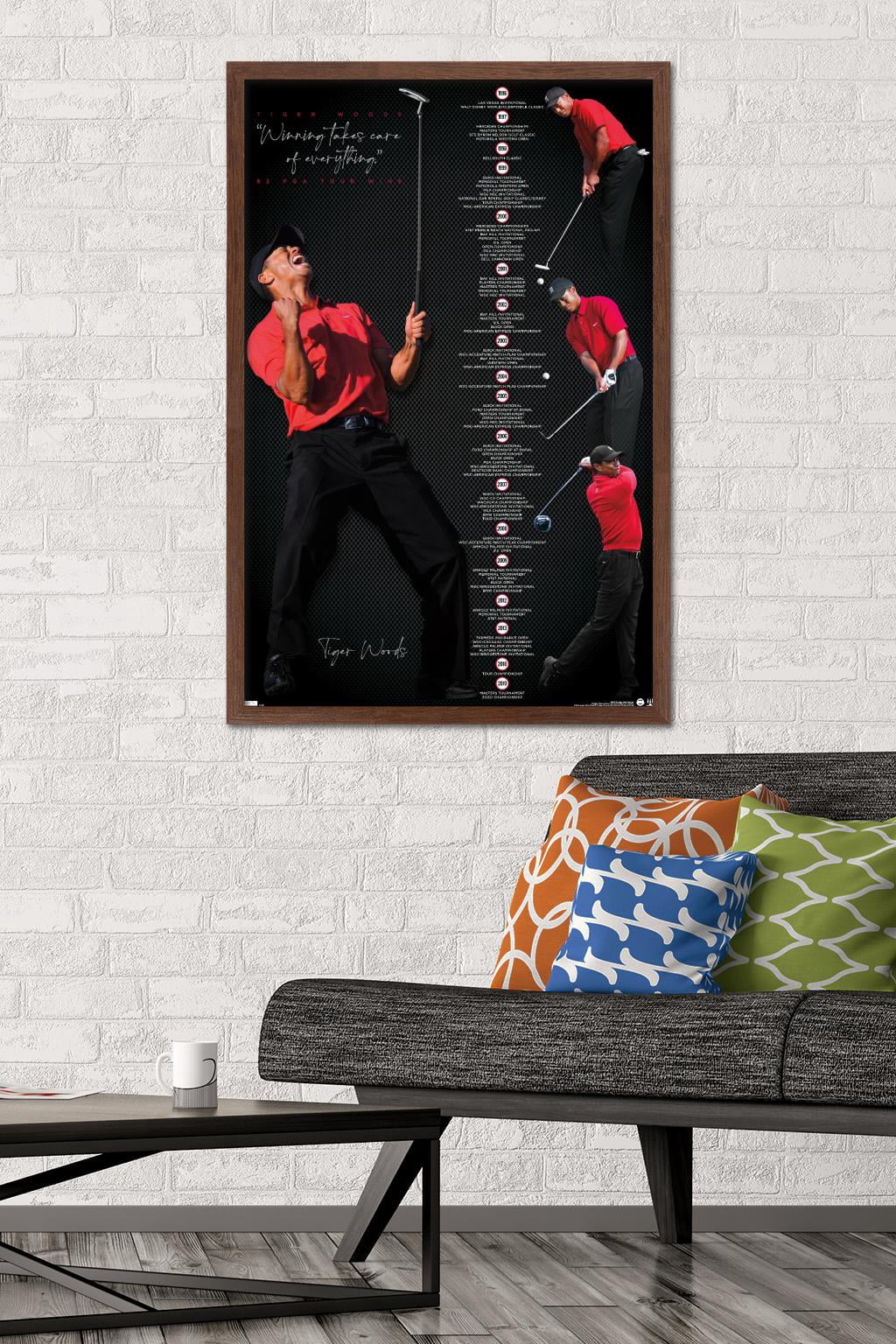 Tiger Woods - Timeline Wall Poster, 22.375" x 34" Framed