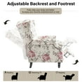 thumbnail image 2 of DREAMSIDEA Push Back Recliner Chair Set of 2 Living Room, Wingback Reclining Sofa Chair, Fabric Floral Recliner Reading Chair with Footrest for Living Room/Office/Apartment, Floral, 2 of 5