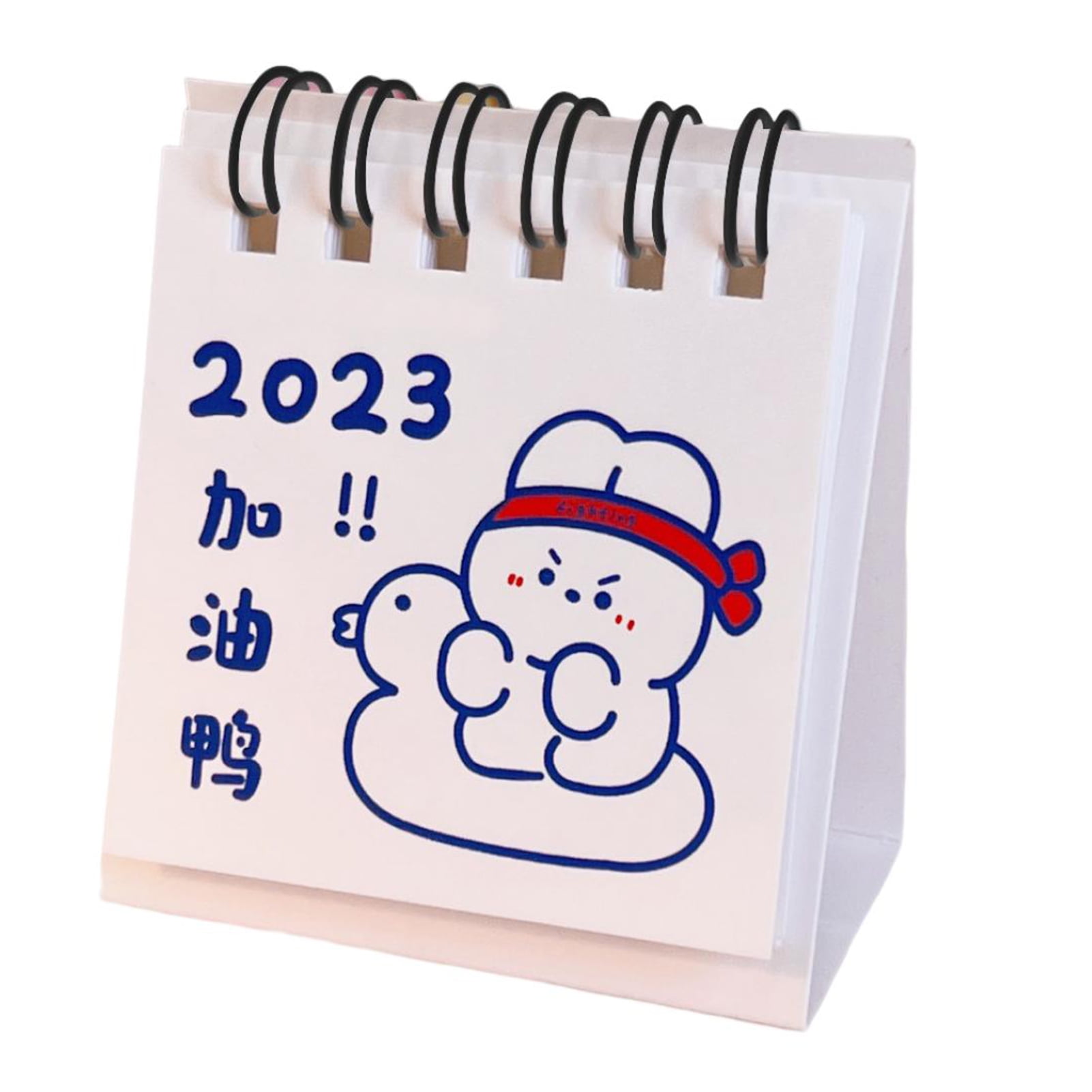 mightlink-2023-mini-cartoon-desk-calendar-clear-pattern-cute-standing
