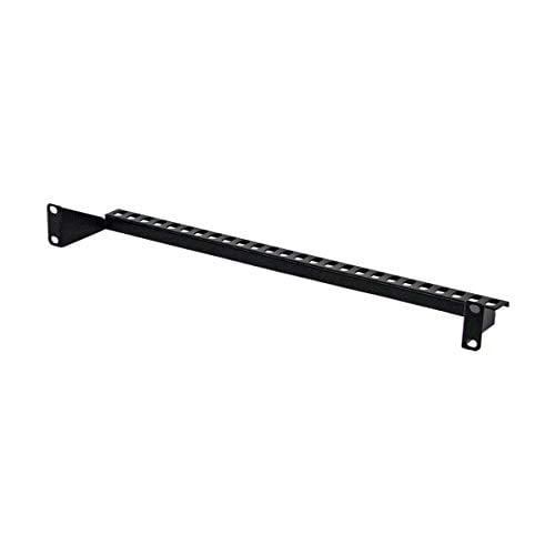 NavePoint Support Horizontal 1U pour Rack 19 Pouces, Support de Gestion de Câble, Panneau Croisé Noir