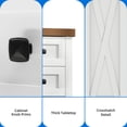 thumbnail image 4 of Dextrus 5 Drawer White Dresser for Bedroom,Wood Cabinet with Walnut Top, Vertical Chest of Drawers, 4 of 10