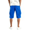 thumbnail image 4 of XDZJLR Big And Tall Mens Shorts Cargo Casual Shorts With Pockets And Drawstring Solid Color Versatile Hiking Shorts Blue 3Xl, 4 of 7