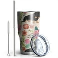 thumbnail image 2 of 30oz Dachshund and Flower Tumblers Stainless Steel Tumbler with Lid and Straw,Vacuum Insulated Double Wall Travel Tumbler Cups Mug with Cleaning Brush for Coffee,Tea, 2 of 7