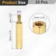 thumbnail image 2 of Uxcell 25 Pack Male to Female Thread Spacer Screws, M2.5 x 20mm + 6mm Brass Hex Standoff Screws PCB Motherboard for Drone Quadcopter, Computer and Circuit Board, 2 of 6