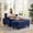 Blue, variant on 54" Armchair, Single Sofa, Lounge Chair With Corduroy Fabric Rotating Table Board Bluetooth Speaker For Living Room Apartment, Black