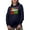 Navy Blue, variant on Equality Hurts No One feat. Male & Female Symbol, Black Hooded Sweatshirt or Hoodie, 3XL