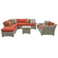 thumbnail image 1 of Ensemble de Meubles de Patio en Osier d'Extérieur 8 Pcs en Tangerine, 1 of 2