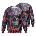 thumbnail image 6 of Broave Men's Halloween Skull Graphic Crewneck Sweatshirt, All Over Print Long Sleeve Casual Pullover Top, Gothic Skeleton Crew Neck Sweatshirt for Daily Wear & Halloween Party Outfit, 6 of 6