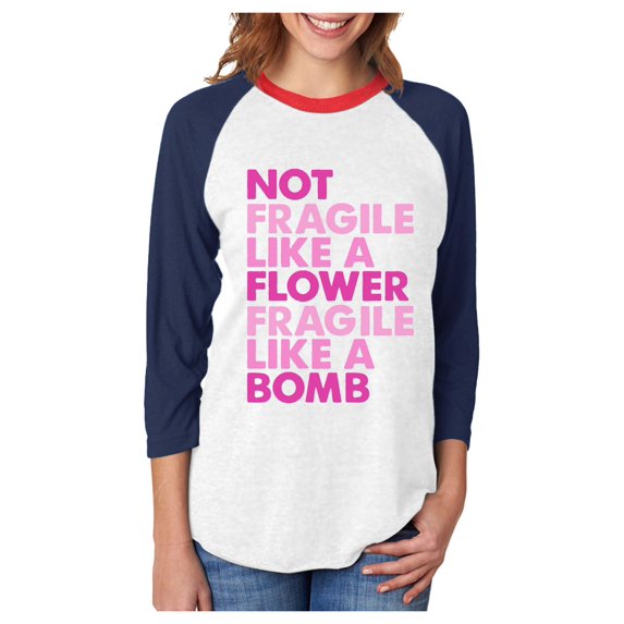 Feminism Quotes Feminist Womens Rights 3/4 Women Sleeve Baseball Jersey Shirt Medium Blue/White/Red