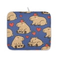 thumbnail image 2 of Funny Capybara Strawberry Prints Drying Dish Mat Quick Drying Absorbent Soft Durable for Kitchen 16" x 18", 2 of 10