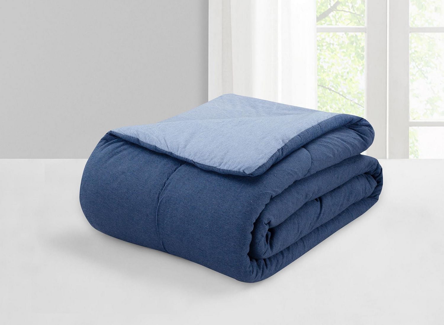 Édredon réversible en tricot jersey Mainstays