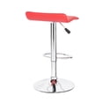 thumbnail image 4 of Belleze Bar Stool Leather Modern Adjustable Swivel Barstools Hydraulic Chair, Set of 2, Red, 4 of 5