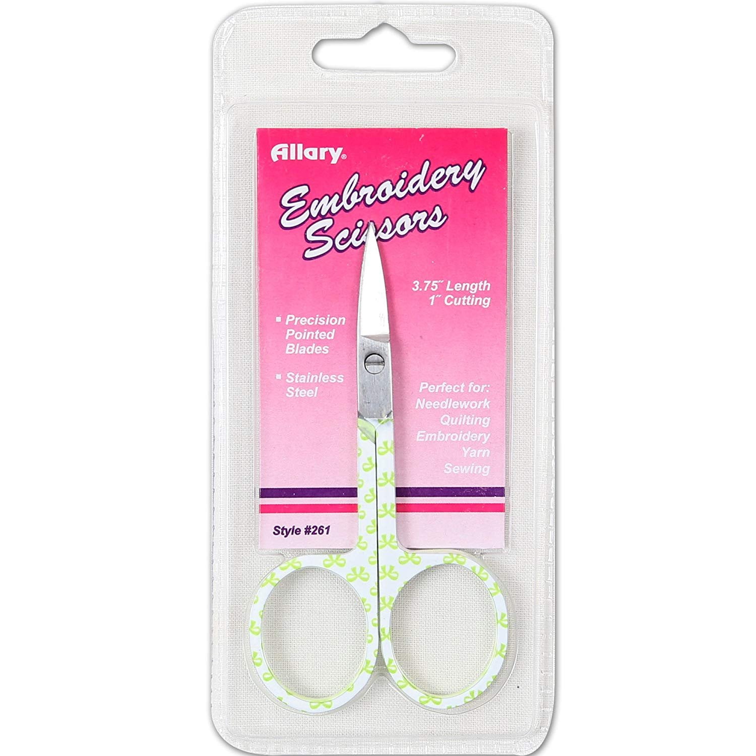 3.75" Allary Bows Print Embroidery Scissors