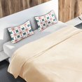 thumbnail image 5 of Yayeee Pillowcase Standard Size Set of 2 Satin Wrinkle Resistant Envelope Pillow Case, Flowers Geometric Pattern, 5 of 8