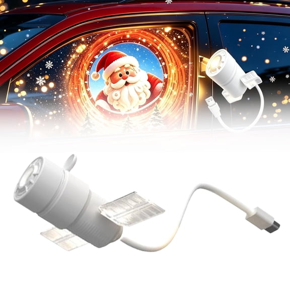 Christmas Car Window Projector, 360° Adjustable Clear Image Projector for Vehicle Holiday Decor