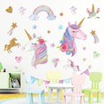 thumbnail image 3 of Unicorn Wall Decal Stickers, Large Size Unicorn Rainbow Wall Decor, 3 of 5