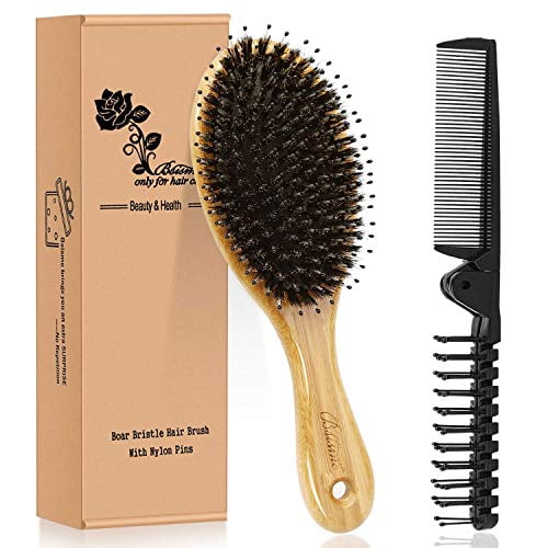 Hair Brush Comb Set Boar Bristle Hairbrush for Curly Thick Long Fine