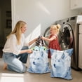 thumbnail image 5 of 2-Pack Waterproof Travel Laundry Bag Lightweight Polyester Duffle with Top Handle for Beach/Camping/School Striking Arctic Wolf, 5 of 7