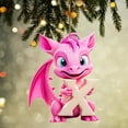 thumbnail image 2 of CuiLiyq 26 Letters Christmas Tree Decoration Pendant, Pink Baby Dragon Hugs Alphabet Christmas Hanging, Christmas Letters Ornaments A to Z Ornament (Acrylic, Letter-X), 2 of 3