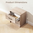 thumbnail image 3 of Costway Modern Nightstand Bedside Table with Drawer Open Storage Shelf for Small Spaces Natural, 3 of 10