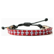 UBUNTU LIFE FINAL SALE: Skinny Msalaba Bracelet - Red/Blue Stripe