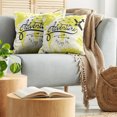 thumbnail image 5 of Ambesonne Adventure Throw Pillow Cover 2 Pack, World Map Airplane, 24", Yellow Black, 5 of 7